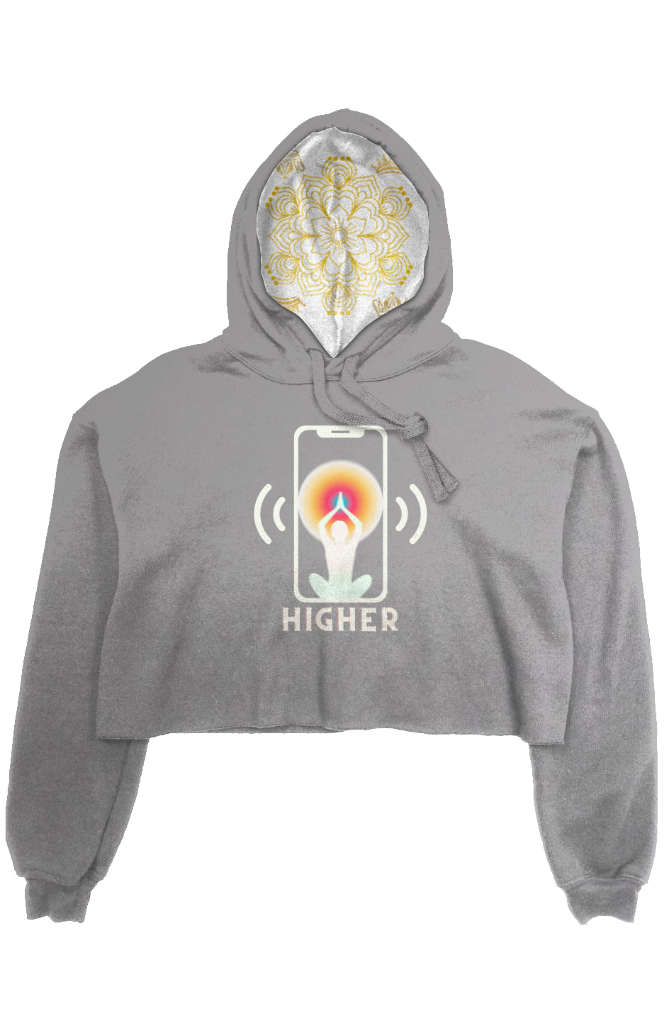 Women's Vibe Higher Crop Hoodie (Storm Grey)